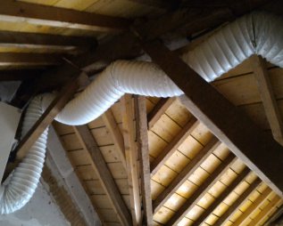 Mauvaise mise en oeuvre gaine souple VMC